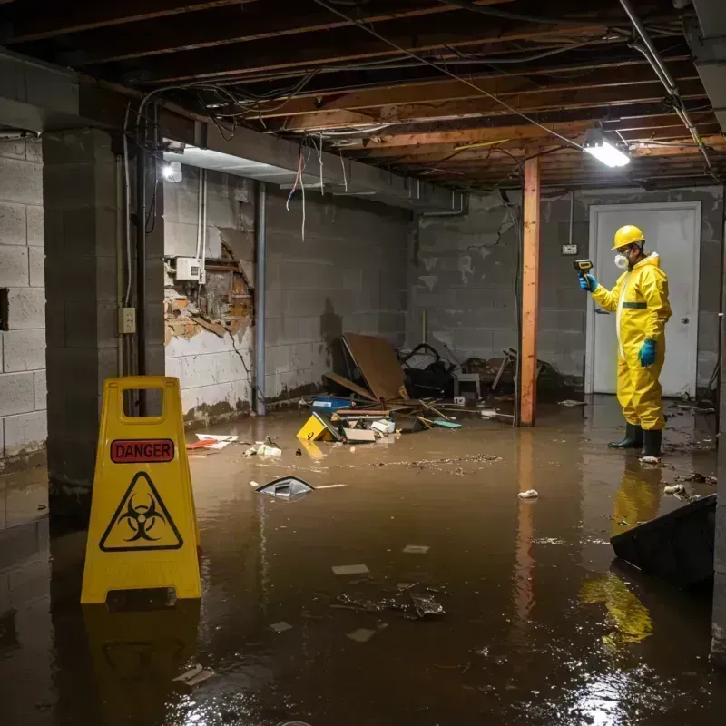 Flooded Basement Electrical Hazard in Conashaugh Lakes, PA Property